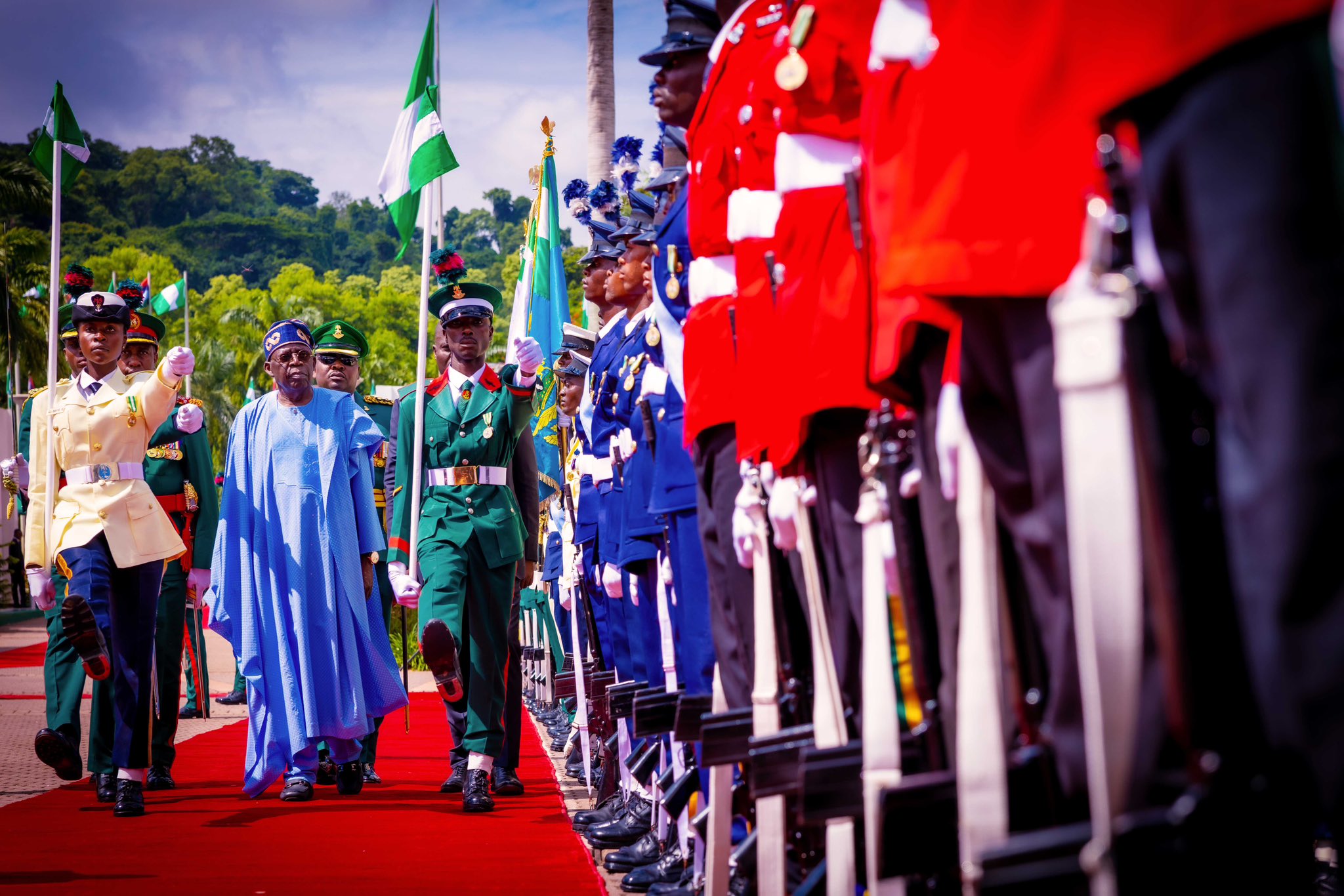 Tinubu Celebrates Democracy Day, Inspects Presidential Guard of Honour [PHOTOS]